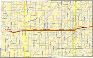 Kit Carson County Colorado GIS Map showing county boundaries, cities, roads, and geographic features.