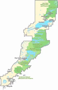 Lake and Peninsula Borough Alaska Borough Map Showing Boundaries