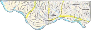 Lauderdale County Alabama GIS Map Showing County Boundaries