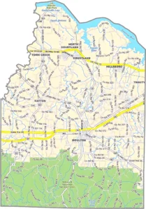 Lawrence County Alabama GIS Map Showing County Boundaries