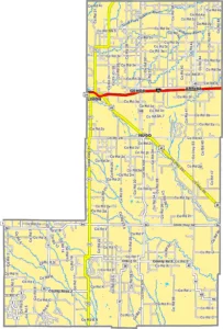 Lincoln County Colorado GIS Map showing county boundaries, cities, roads, and geographic features.