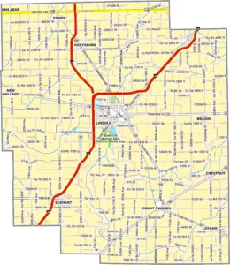 Logan County Illinois GIS map showing county boundaries and location