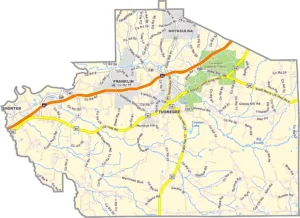 Macon County Alabama GIS Map Showing County Boundaries