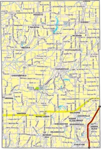 Macoupin County Illinois GIS map showing county boundaries and location