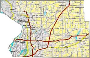 Madison County Illinois GIS map showing county boundaries and location