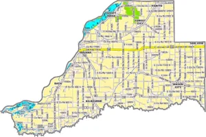 Mason County Illinois GIS map showing county boundaries and location