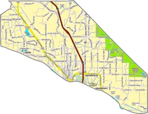 Massac County Illinois GIS map showing county boundaries and location