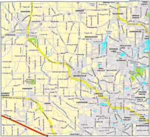 McHenry County Illinois GIS map showing county boundaries and location
