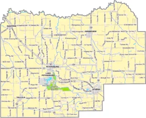 Menard County Illinois GIS map showing county boundaries and location