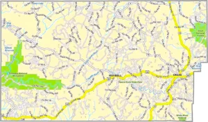 Moffat County Colorado GIS Map showing county boundaries, cities, roads, and geographic features.