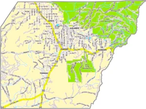 Montezuma County Colorado GIS Map showing county boundaries, cities, roads, and geographic features.