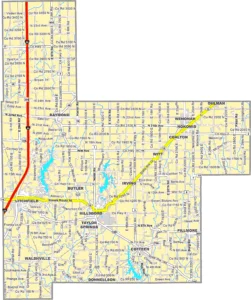 Montgomery County Illinois GIS map showing county boundaries and location