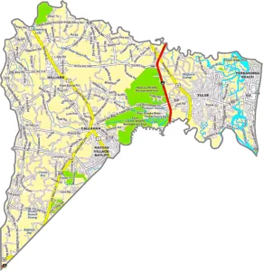 Nassau County Florida GIS Map showing county boundaries, roads, cities, and rivers.