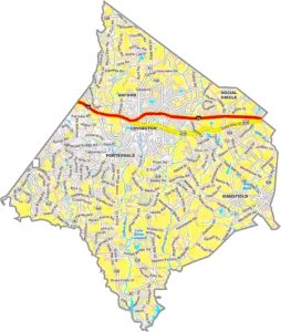 Newton County Georgia GIS Map showing county boundaries, major roads, cities, highways, rivers, and geographic features.