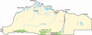 North Slope Borough Alaska Borough Map Showing Boundaries