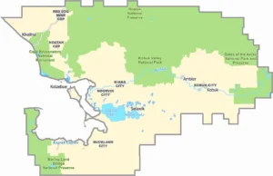 Northwest Arctic Borough Alaska Borough Map Showing Boundaries