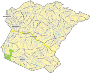 Oglethorpe County Georgia GIS Map showing county boundaries, major roads, cities, highways, rivers, and geographic features.