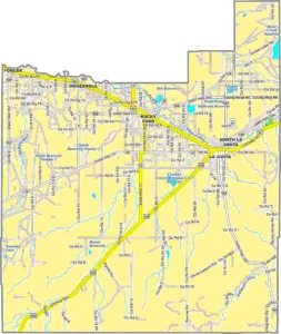 Otero County Colorado GIS Map showing county boundaries, cities, roads, and geographic features.