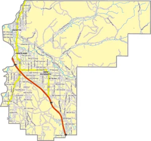 Payette County Idaho GIS Map showing county boundaries, cities, roads, and geographic features.