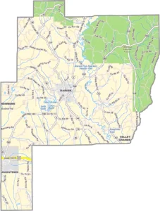 Perry County Alabama GIS Map Showing County Boundaries