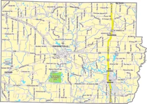 Perry County Illinois GIS map showing county boundaries and location
