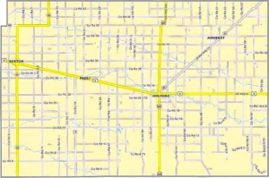 Phillips County Colorado GIS Map showing county boundaries, cities, roads, and geographic features.