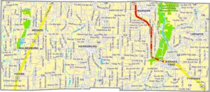 Poinsett County Arkansas GIS Map showing county boundaries, roads, cities, and geographic features.