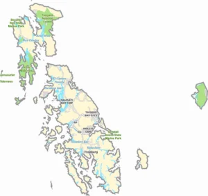 Prince of Wales-Hyder Census Area Alaska Map Showing Boundaries