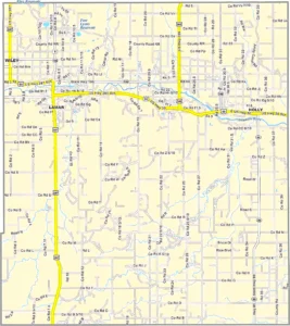 Prowers County Colorado GIS Map showing county boundaries, cities, roads, and geographic features.