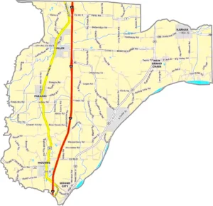 Pulaski County Illinois GIS map showing county boundaries and location