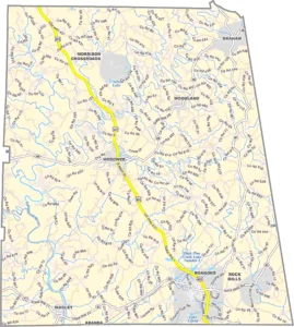 Randolph County Alabama GIS Map Showing County Boundaries
