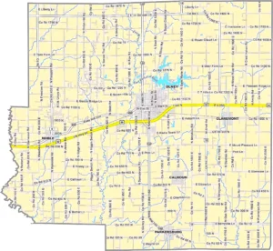 Richland County Illinois GIS map showing county boundaries and location