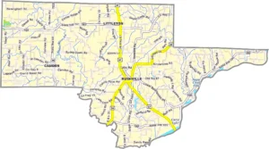 Schuyler County Illinois GIS map showing county boundaries and location