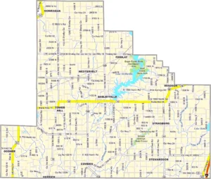 Shelby County Illinois GIS map showing county boundaries and location