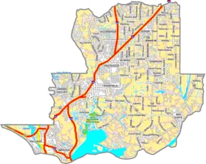 Solano County California GIS Map showing county boundaries, cities, roads, and geographic features.