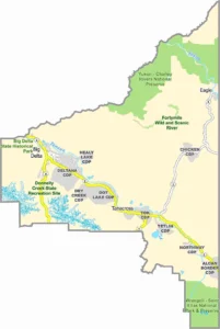 Southeast Fairbanks Census Area Alaska Map Showing Boundaries