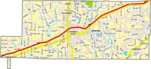 St. Francis County Arkansas GIS Map showing county boundaries, roads, cities, and geographic features.
