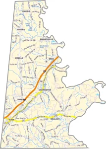 Sumter County Alabama GIS Map Showing County Boundaries