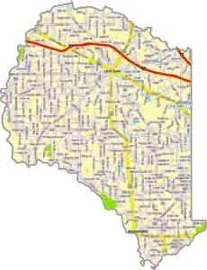 Suwannee County Florida GIS Map showing county boundaries, roads, rivers, and cities.