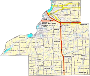 Tazewell County Illinois GIS map showing county boundaries and location