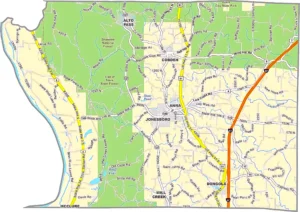 Union County Illinois GIS map showing county boundaries and location