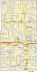 Vermilion County Illinois GIS map showing county boundaries and location