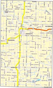 Warren County Illinois GIS map showing county boundaries and location