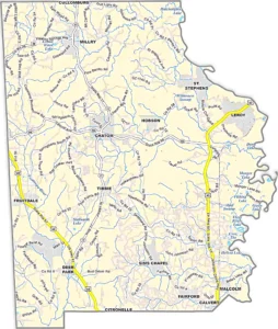 Washington County Alabama GIS Map Showing County Boundaries