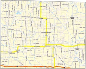 Wayne County Illinois GIS map showing county boundaries and location