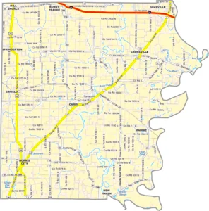 White County Illinois GIS map showing county boundaries and location