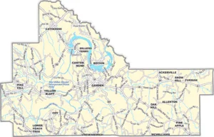 Wilcox County Alabama GIS Map Showing County Boundaries