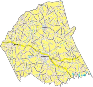 Wilkes County Georgia GIS Map showing county boundaries, major roads, cities, highways, rivers, and geographic features.