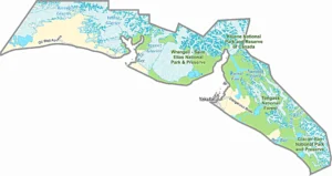 Yakutat City and Borough Alaska Borough Map Showing Boundaries