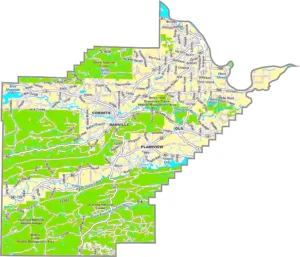 Yell County Arkansas GIS Map showing county boundaries, roads, cities, and geographic features.